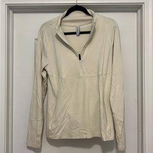 SOLD Varley Cream Athletic Half Zip